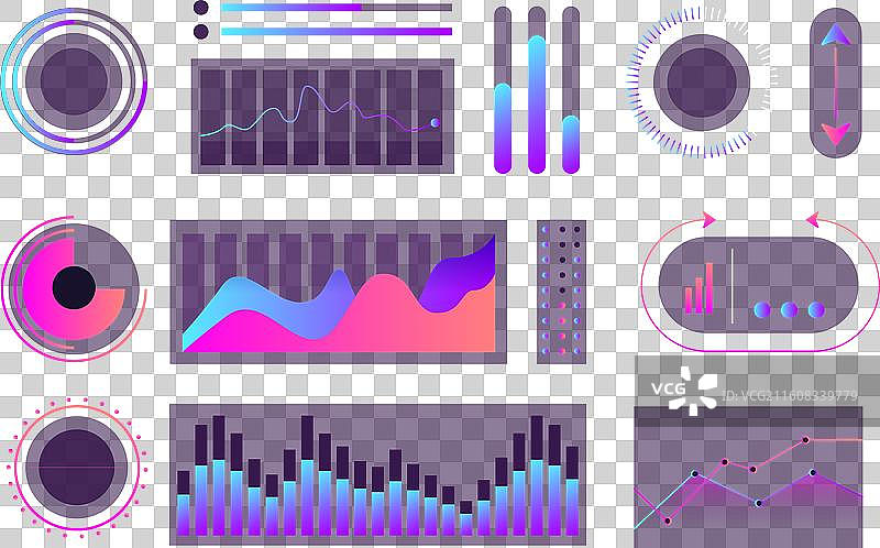 信息图仪表板元素集图片素材