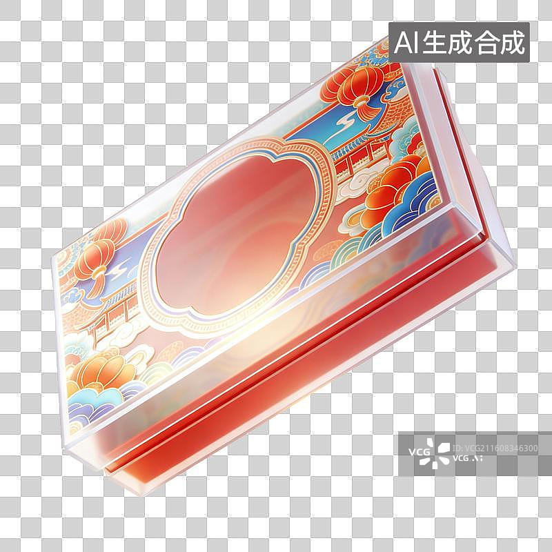 【AI数字艺术】漂浮在空中的礼物盒免抠图形图片素材