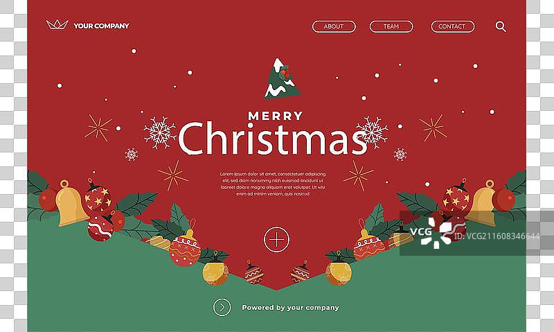 圣诞节登陆页面模板图片素材