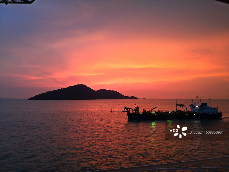 粉色的伶仃洋图片素材