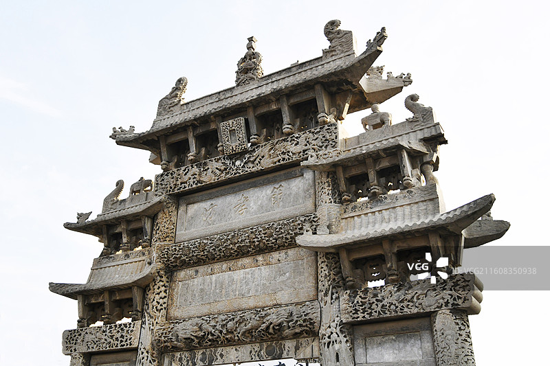 山东菏泽单县百狮坊 天下第一坊图片素材