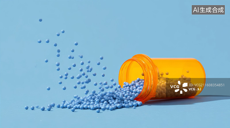 【AI数字艺术】医疗保健，生病吃药，药丸，胶囊图片素材