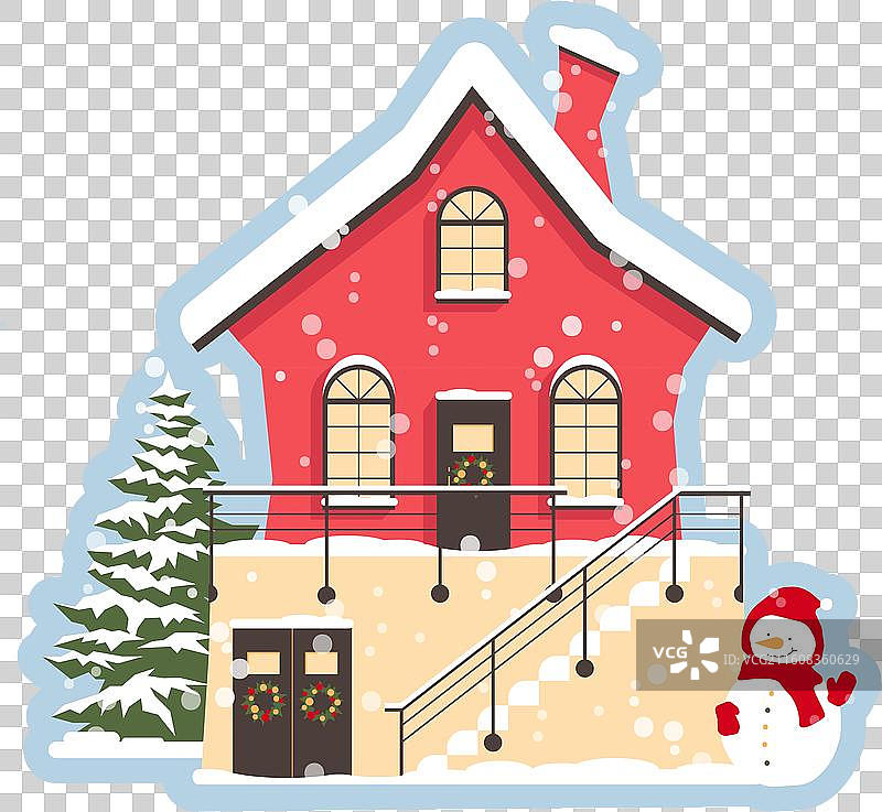 圣诞小屋冬季节日图片素材
