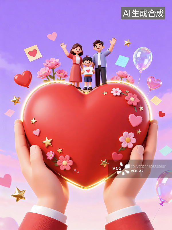 【AI数字艺术】学校开放日校庆开放日家长会一家人图片素材