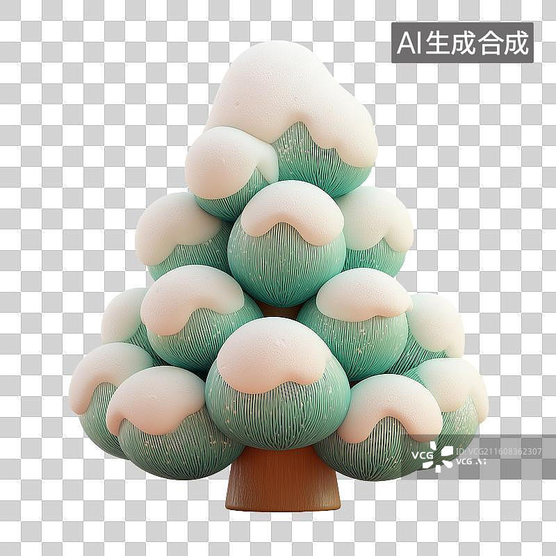 【AI数字艺术】可爱苹果树图片素材