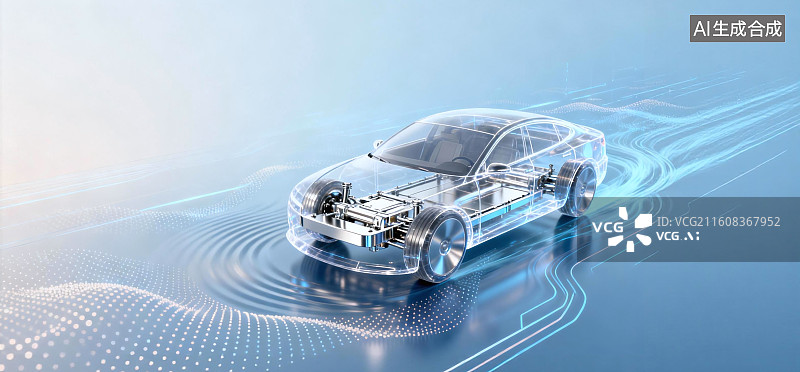 【AI数字艺术】智能化新能源电动汽车，新能源汽车图片素材