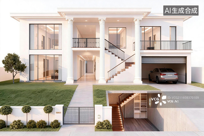 【AI数字艺术】现代住宅图片素材