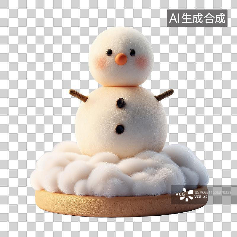 【AI数字艺术】站立雪人图标图片素材