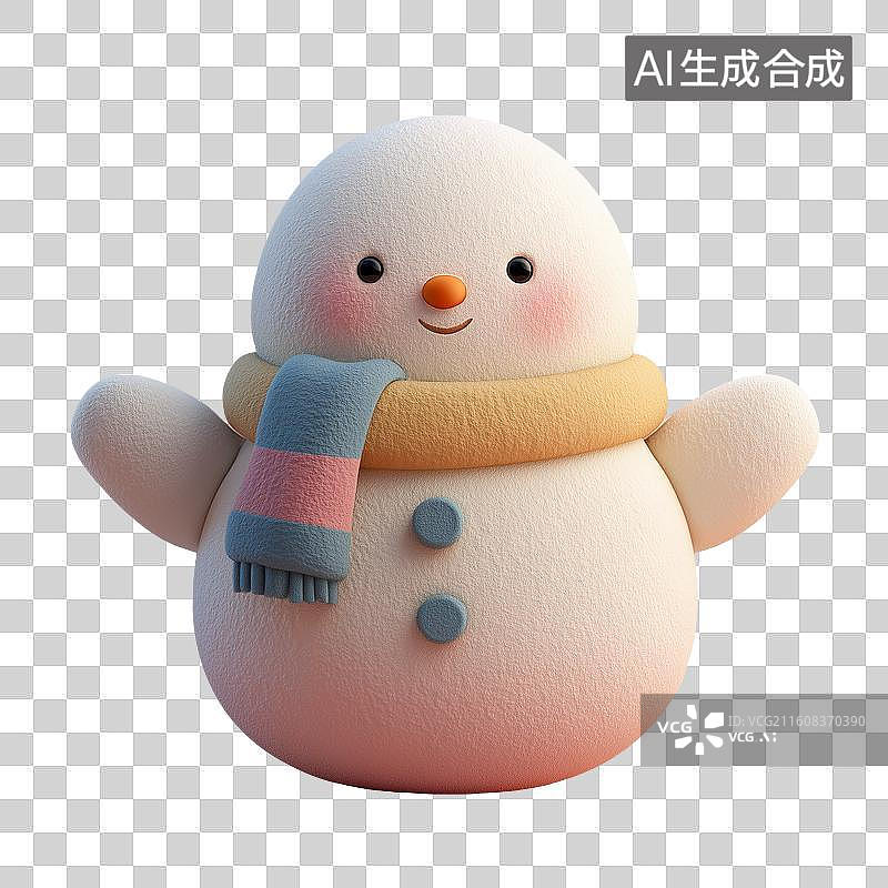 【AI数字艺术】站立雪人图标图片素材