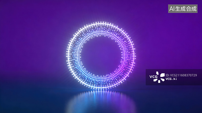 【AI数字艺术】绚丽多彩的环形光效图片素材