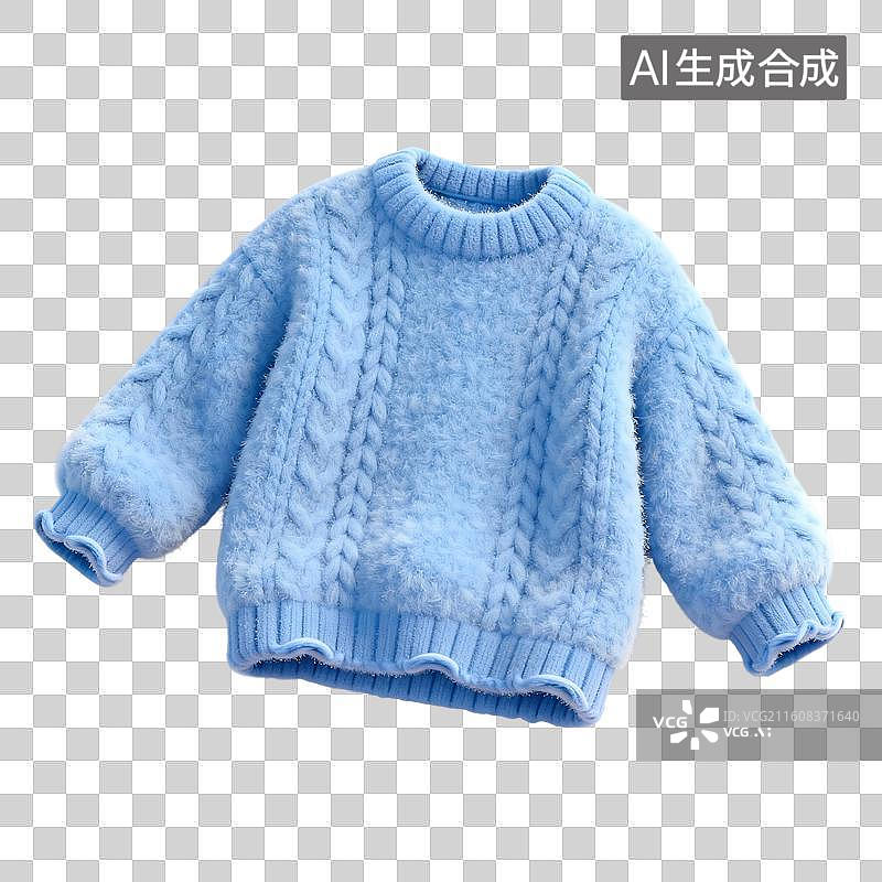 【AI数字艺术】3D渲染，毛衣，针织上衣，羊毛衫，针织羊毛上衣，冬天厚衣服，上衣，免抠元素图片素材