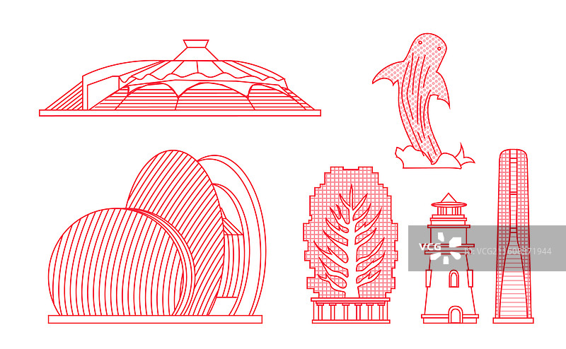 珠海红色传统工艺刻纸剪纸文化新年灯笼城市图片素材