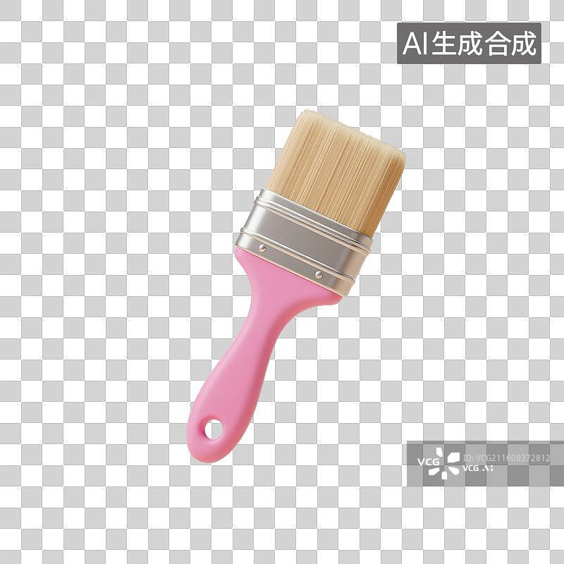 【AI数字艺术】3D渲染，刷子，油漆刷，涂料刷，颜料刷，免抠元素图片素材