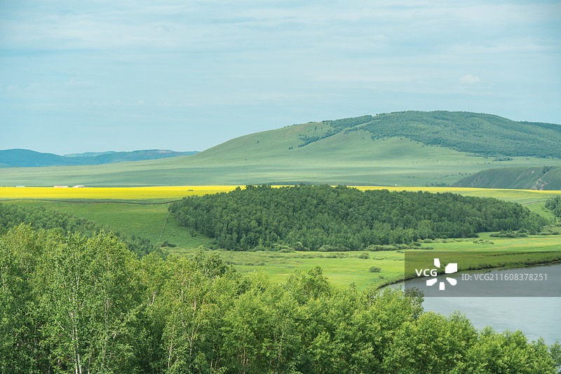 呼伦贝尔中俄边境风光（边防卡线）图片素材