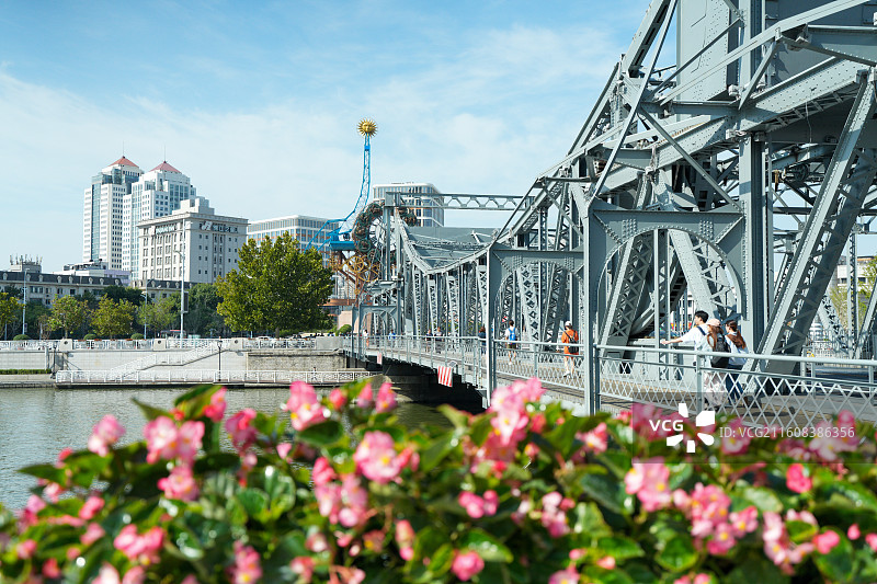 天津解放桥图片素材