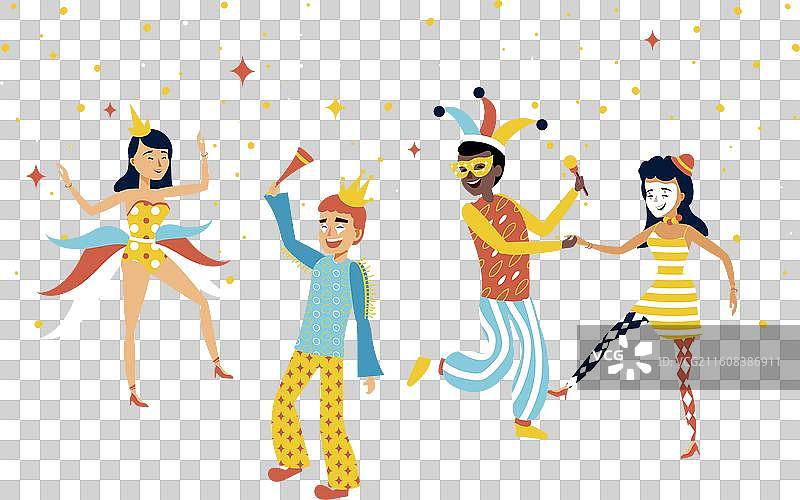 夜幕下的狂欢舞者图片素材