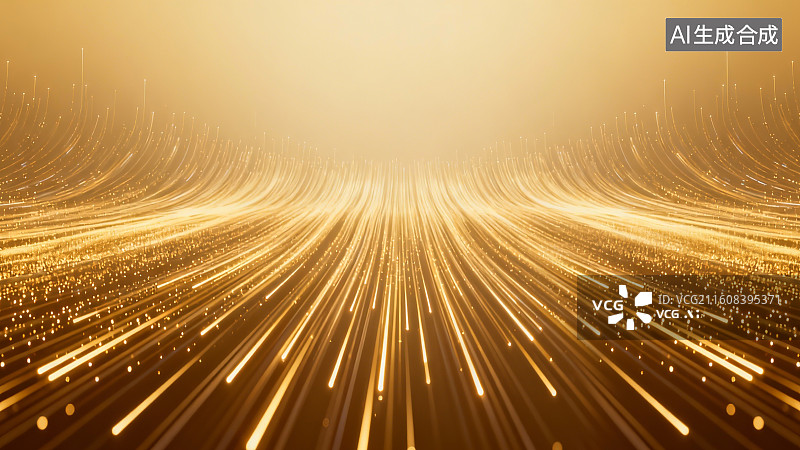 【AI数字艺术】金色质感科技背景，会议高级金色背景图片素材