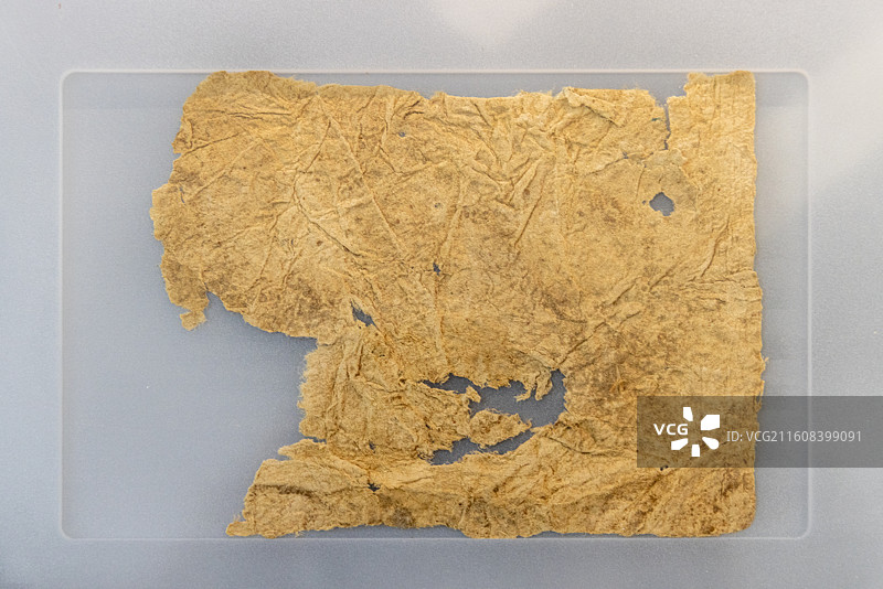 甘肃简牍博物馆 汉 悬泉纸 1990-92年悬泉置遗址出土图片素材