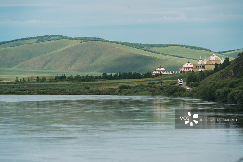 呼伦贝尔中俄边境风光（边防卡线）图片素材
