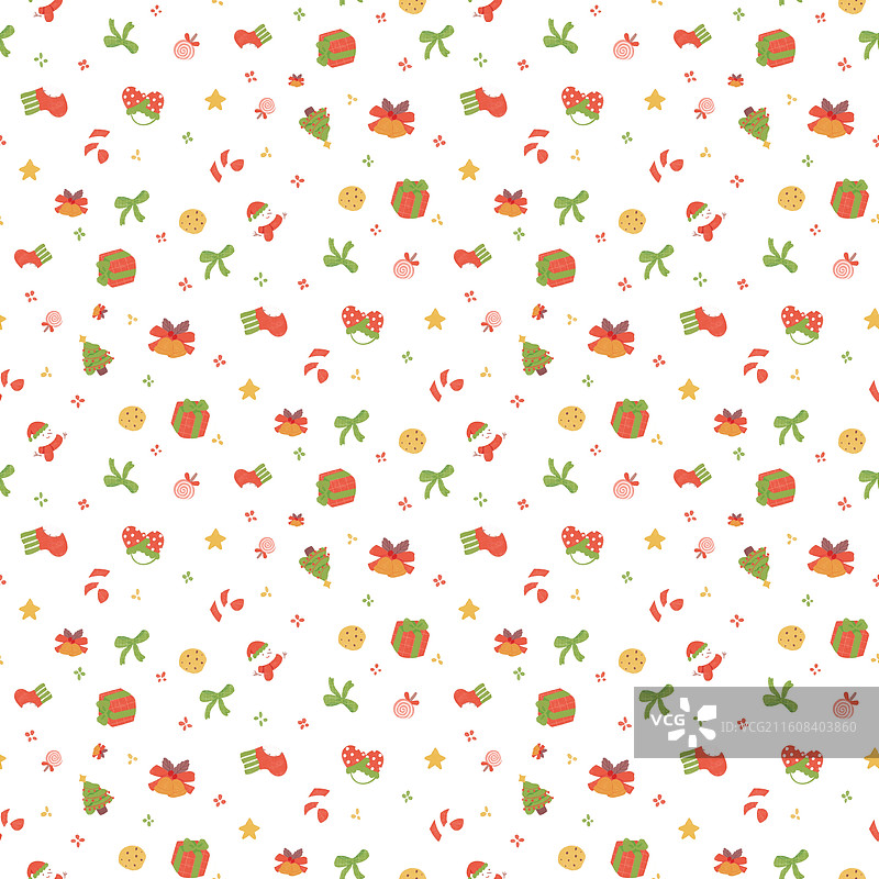 圣诞小物-礼物盒-蝴蝶结-铃铛图片素材