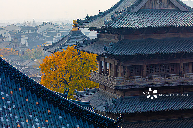 桐乡，濮院时尚古镇风光图片素材