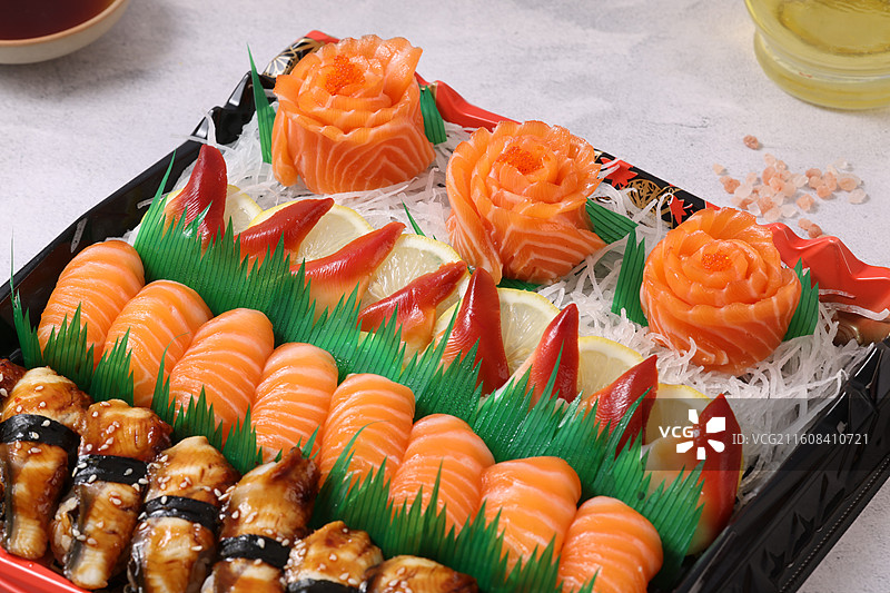 刺身寿司双拼图片素材