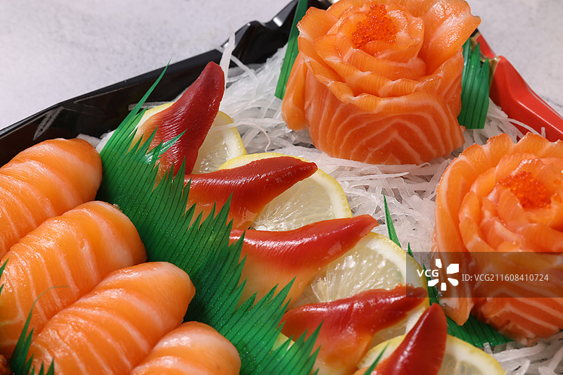 刺身寿司双拼图片素材