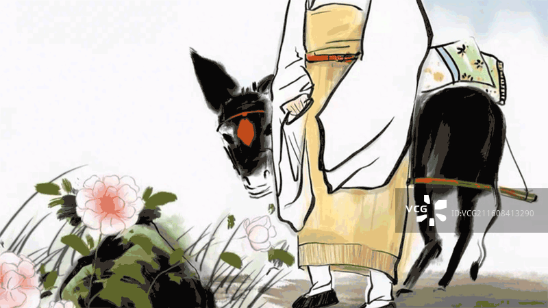 水墨画 高雅 禅意 插图 旅游 旅途 诗人图片素材