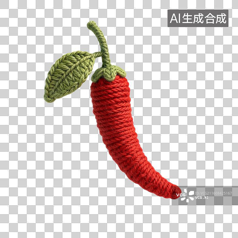 【AI数字艺术】手工编织的红色辣椒图片素材