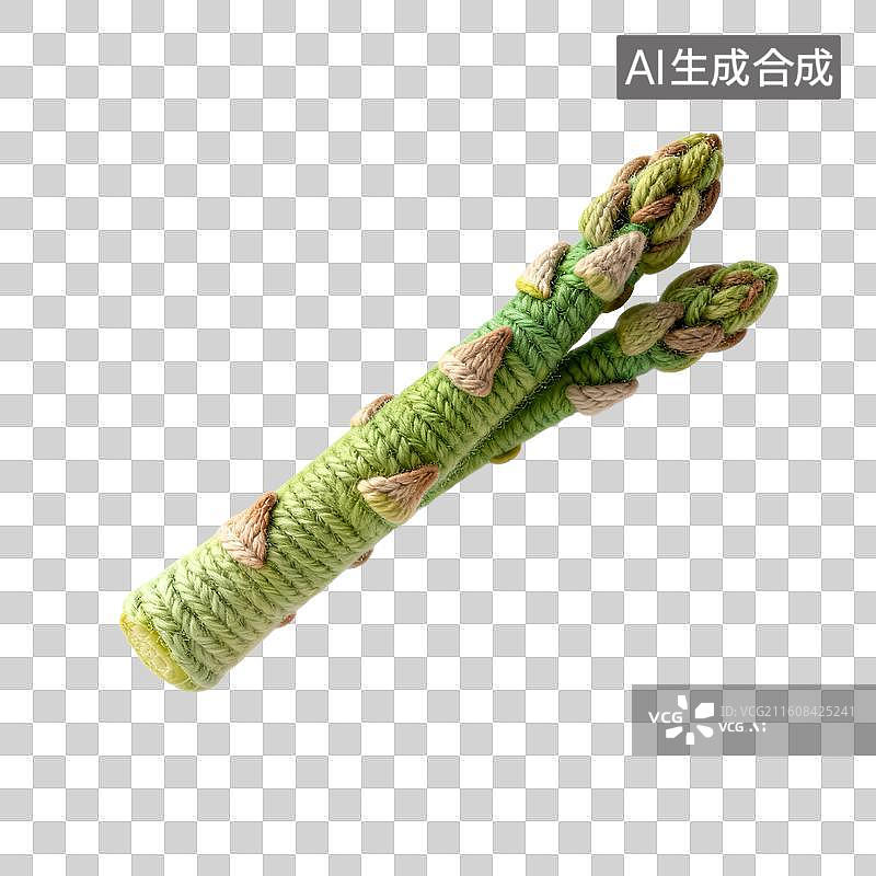 【AI数字艺术】毛线风格的芦笋图片素材