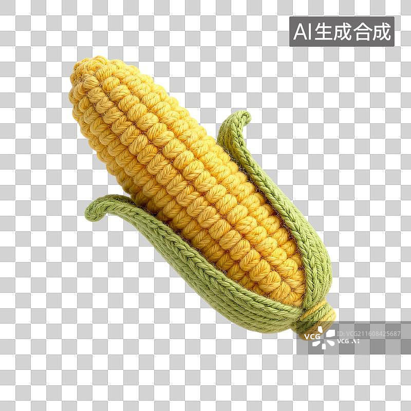 【AI数字艺术】手工钩织玉米图片素材