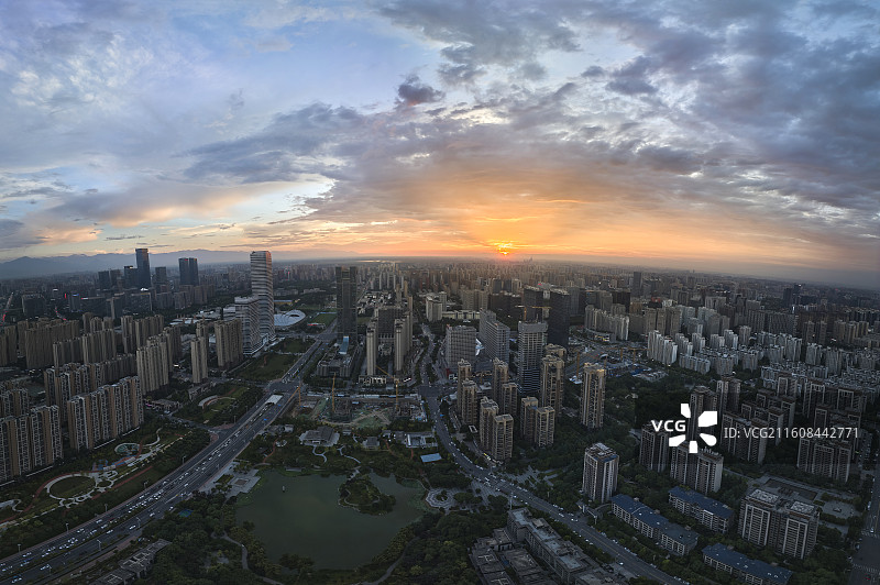 西安高新区城市风光图片素材