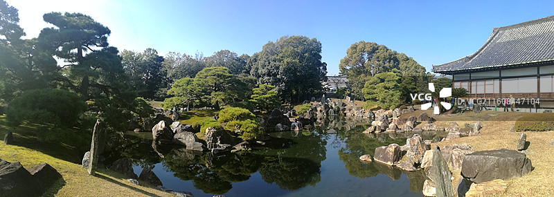 日本京都二条城世界文化遗产德川家康江户幕府本丸御殿二之丸御殿庭院唐门图片素材