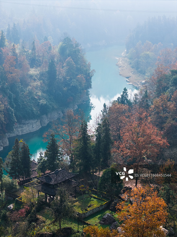 世界文化遗产湖北咸丰唐崖土司城遗址风乐图片素材