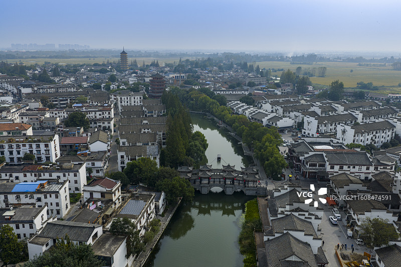 安徽省合肥市肥西县三河古镇航拍图片图片素材