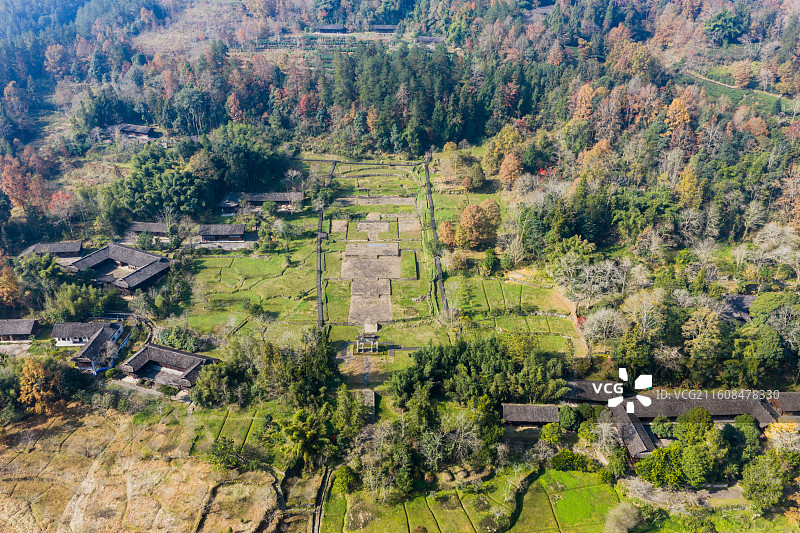 湖北咸丰唐崖河冬日风光图片素材