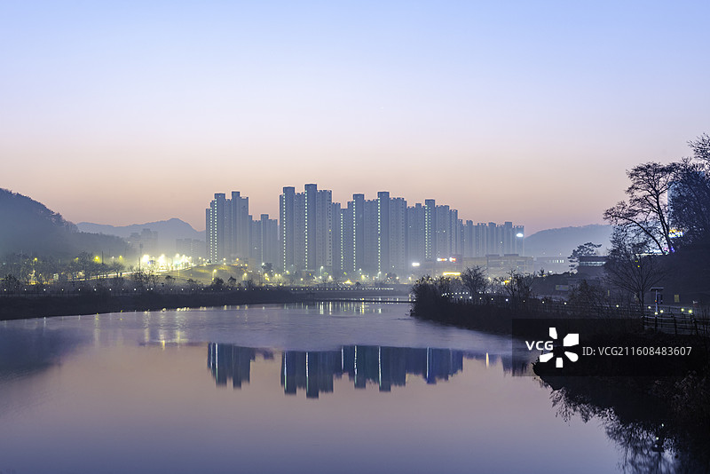 物旺水库的早晨图片素材