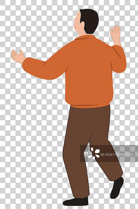 节日过节活动庆祝人们人群群众热烈毕业季年轻人青年背影素材卡通元素插画图片素材