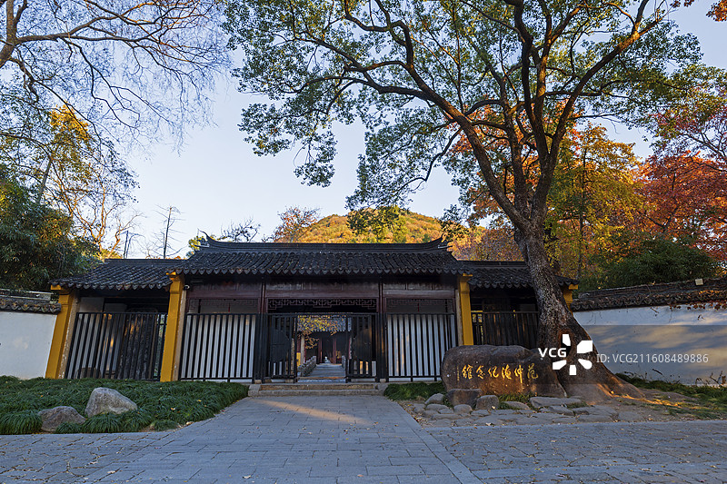 苏州天平山范仲淹纪念馆外景图片素材