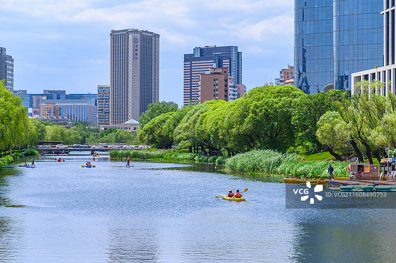 夏季北京亮马河图片素材