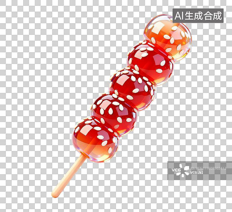 【AI数字艺术】山楂冰糖葫芦糖球会水晶图标图片素材