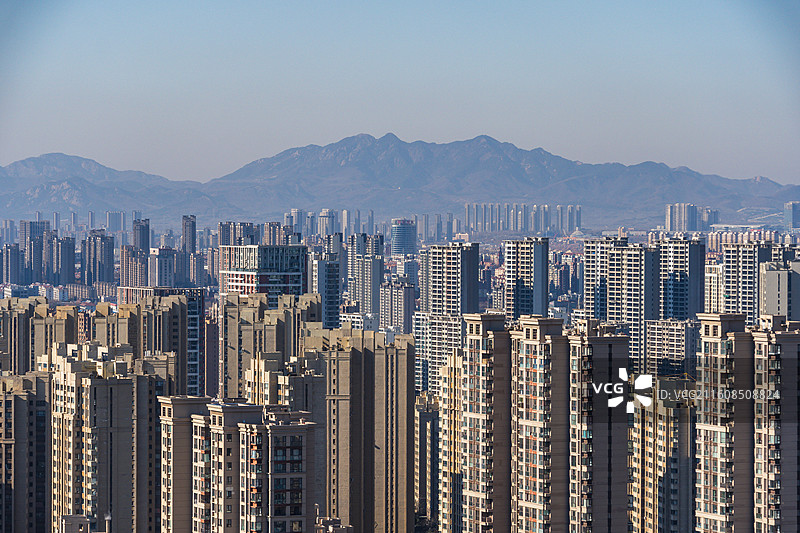 青岛西海岸城市天际线图片素材