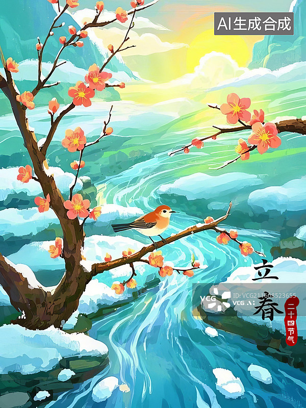 【AI数字艺术】立春图片素材