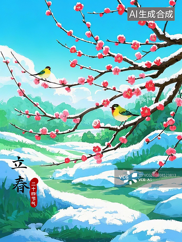 【AI数字艺术】立春图片素材