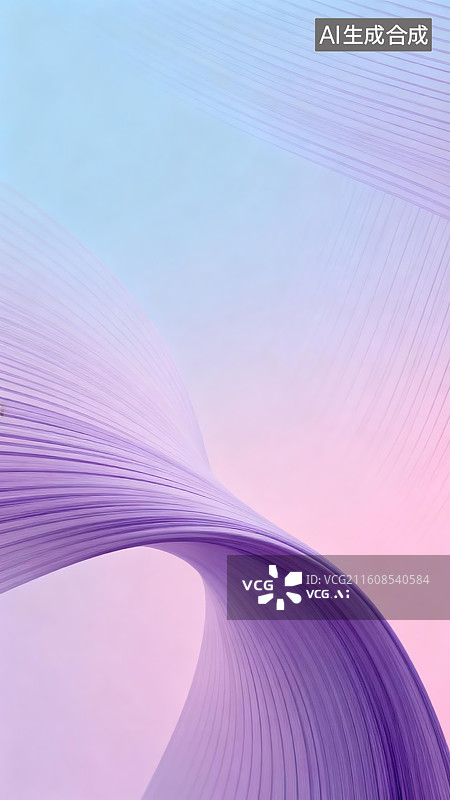【AI数字艺术】柔和渐变抽象线条构成图片素材