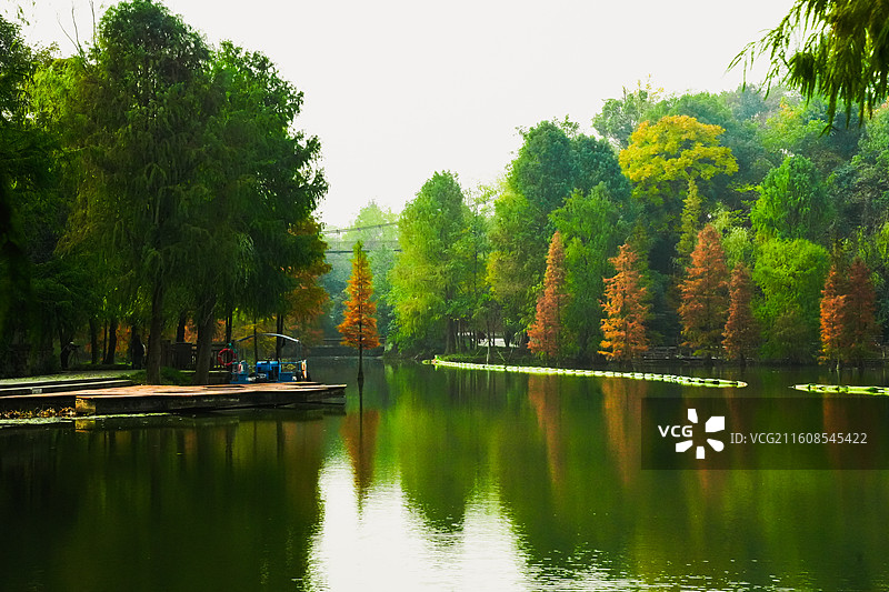 观音塘公园秋景图片素材