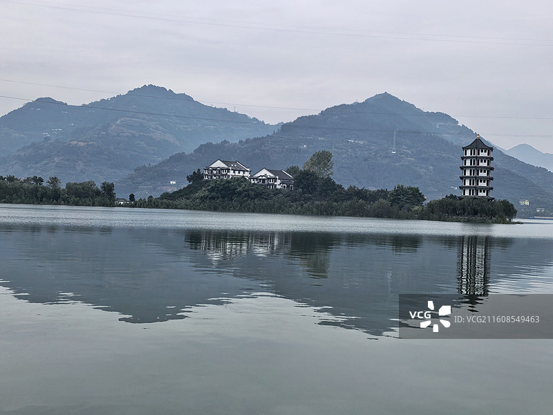 水墨黄柏，江山如画图片素材