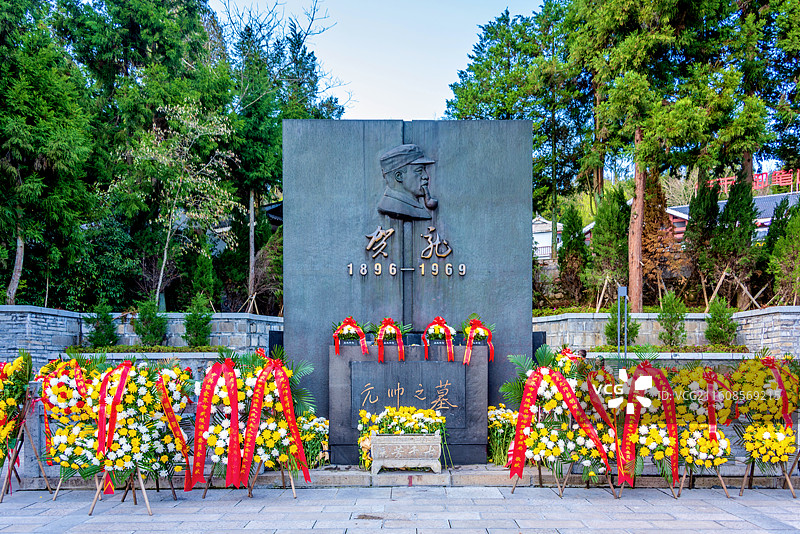 中国湖南张家界天子山风景区贺龙元帅之墓图片素材