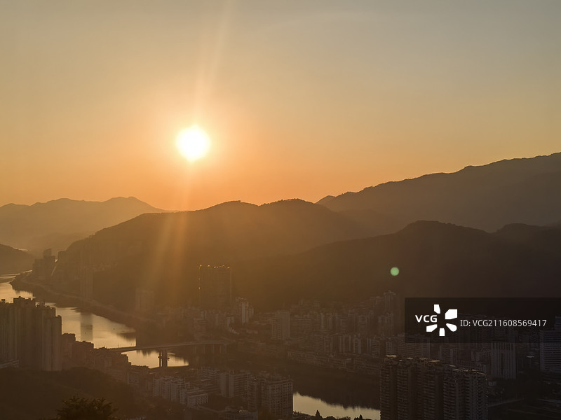 南平市延平区落日日落图片素材