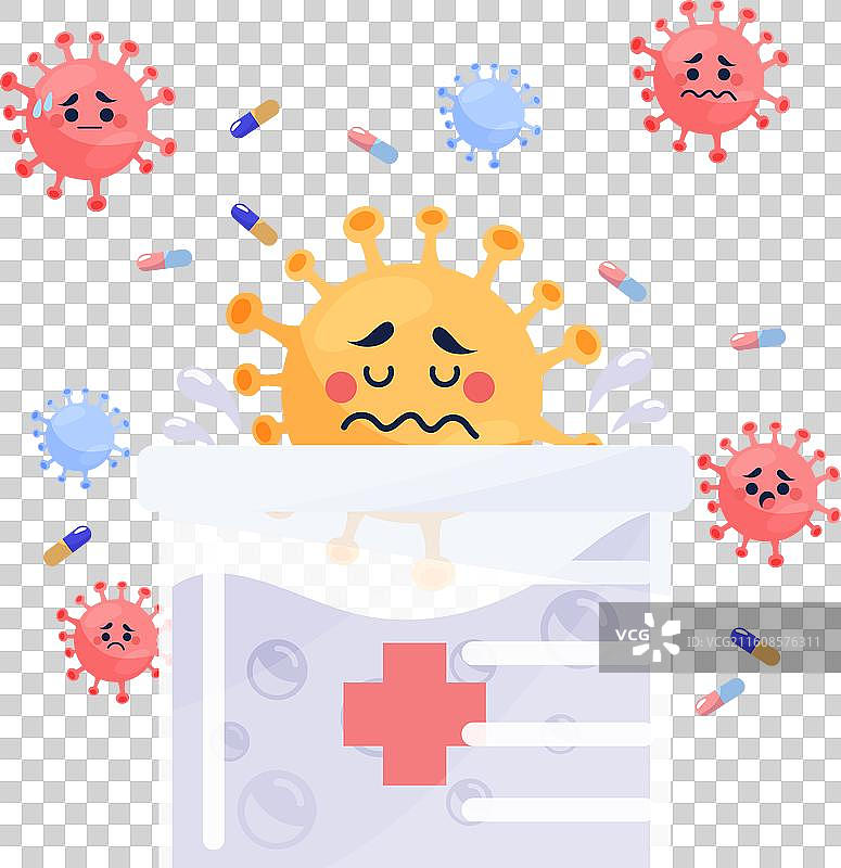病毒治愈概念与物质图片素材
